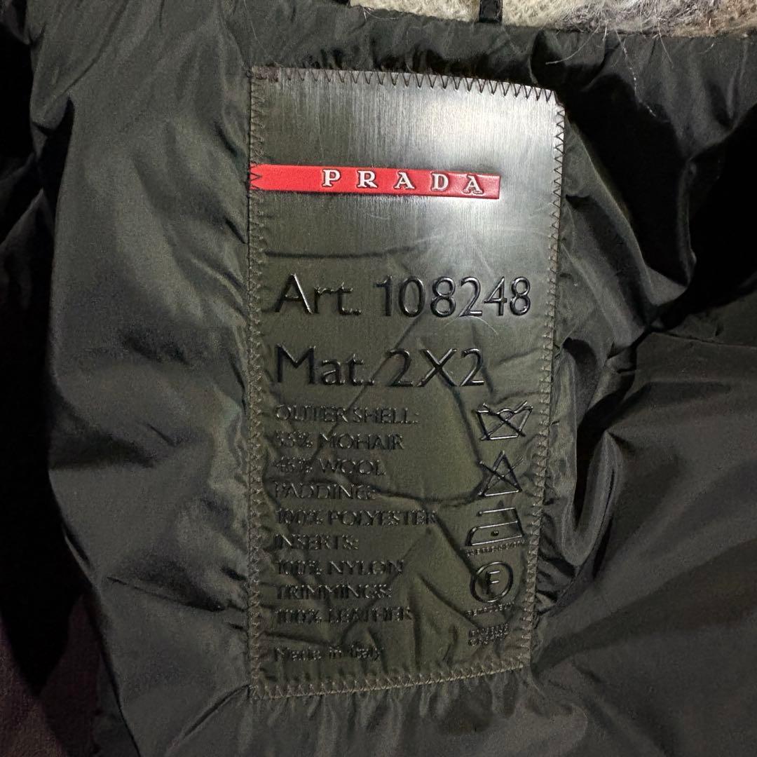 ジャケット・アウター PRADA SPORT mohair scarf padded jacket