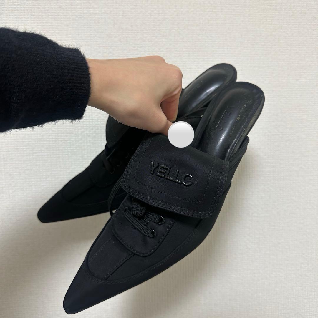 YELLO ブラック スニーカーサンダル ミュール