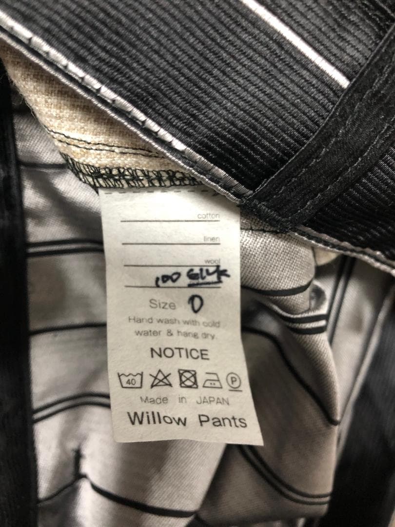 新品 Willow Pants P-011 デットストック シルク ショーツ 0