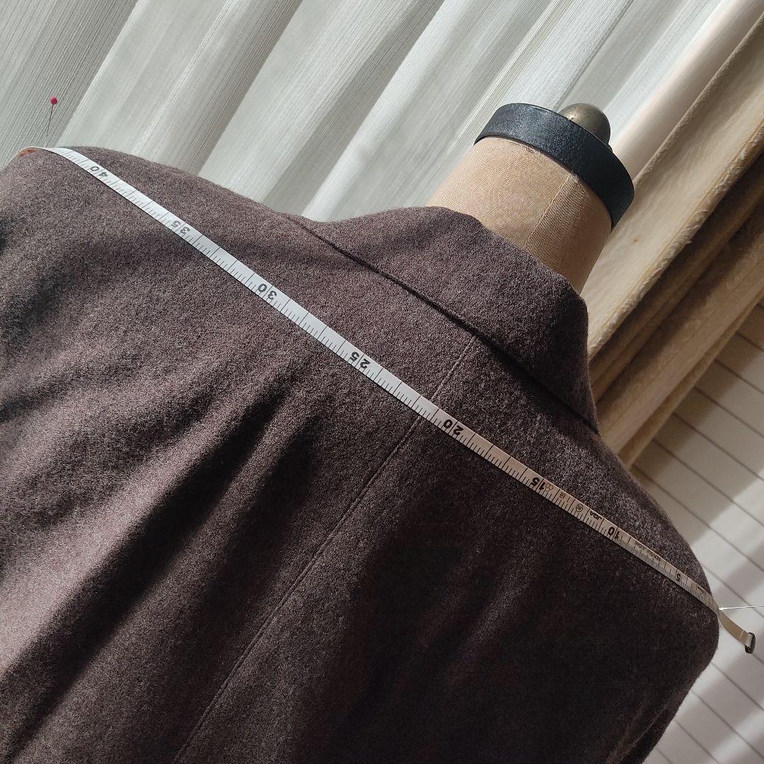 ティエリーミュグレー　変形　ジャケット　　ウエストシェイプ　茶系　テーラード