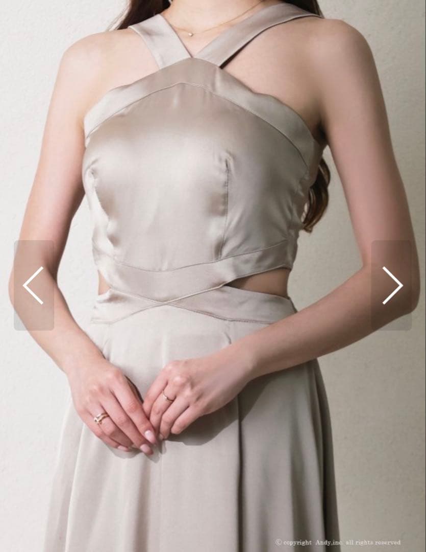 Andy クロスホルター ロングドレス