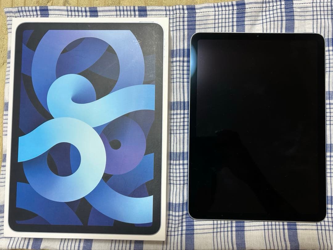 【美品】【ジャンク】【スカイブルー】【箱付き】iPad Air4 本体 64GB