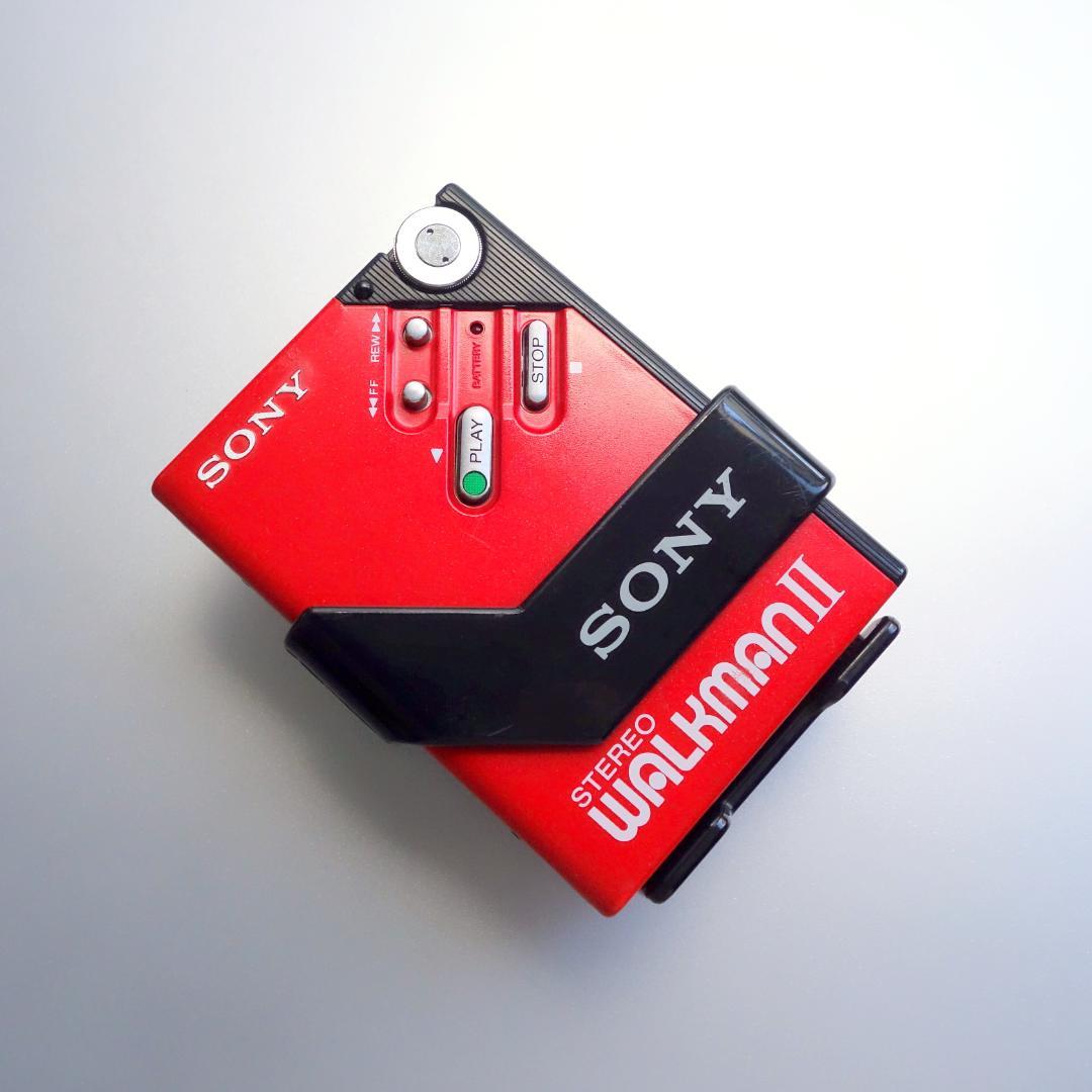 【動作整備品】 WM-2 ソニー カセットテーププレーヤー ウォークマン RED