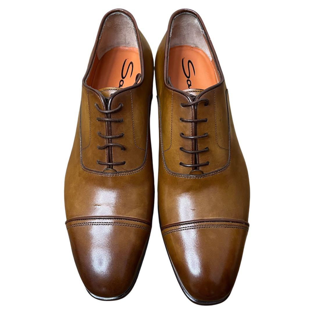 美品　Santoni（サントーニ） ストレートチップ レザーシューズ