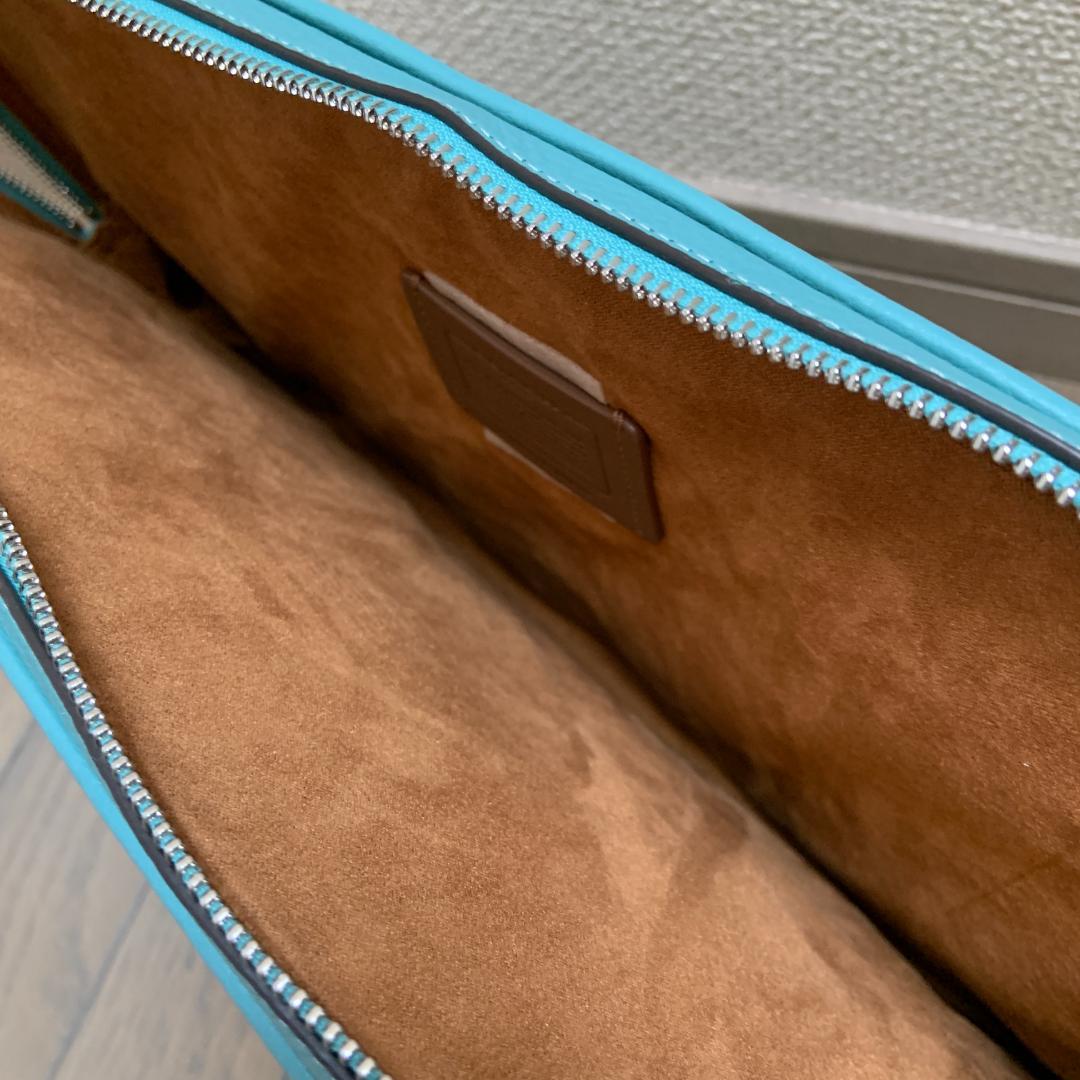 COACH エリス ラップトップスリーブ ターコイズ 未使用 PCケース