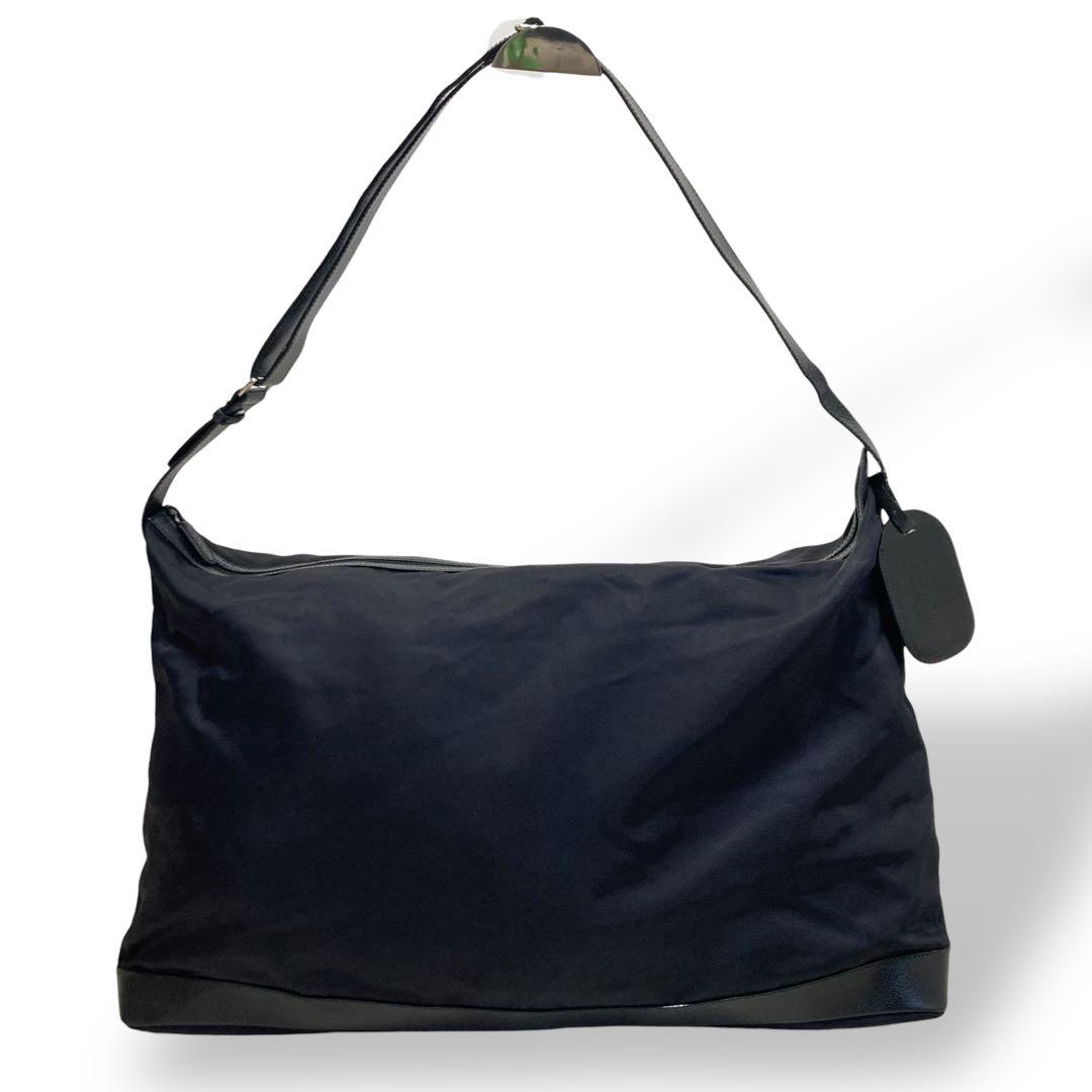 【ヴィンテージ】グッチ　ワンショルダー ボストンバッグ ナイロン　トラベル　黒