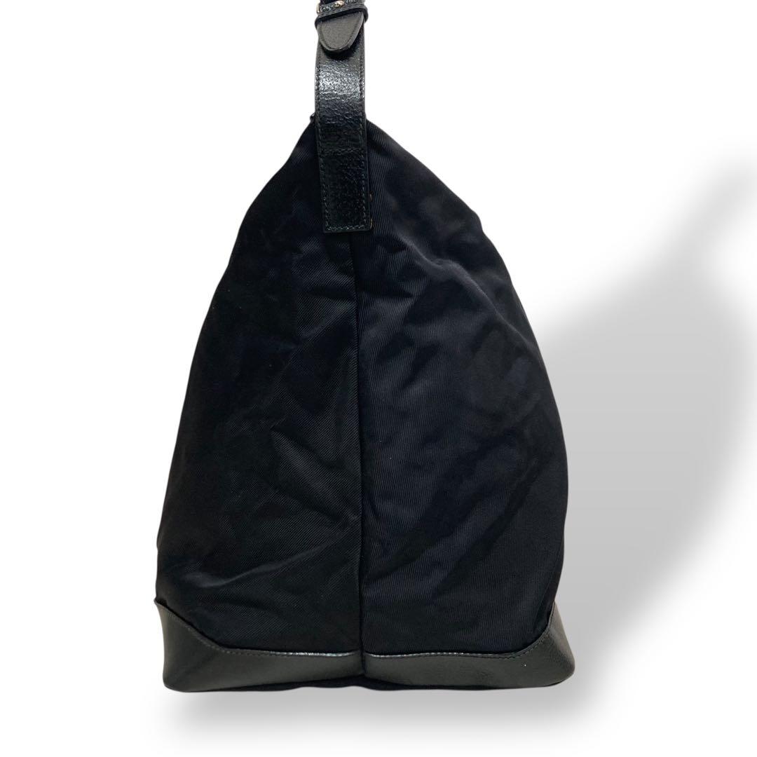 【ヴィンテージ】グッチ　ワンショルダー ボストンバッグ ナイロン　トラベル　黒