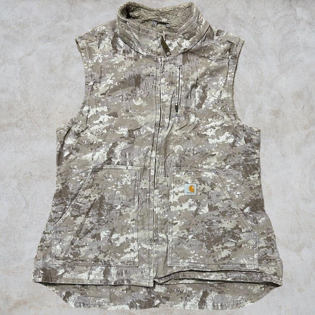 『Carhartt』カーハート　ダックベスト　ワークベスト　ジャケット　迷彩柄