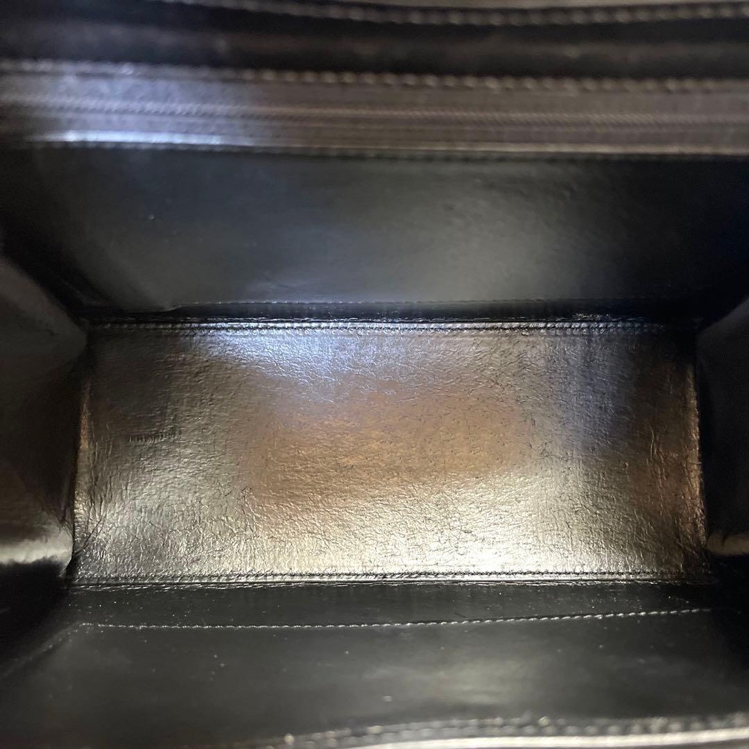 【WAKO】銀座和光 カーフレザー ブラック ゴールド金具 トップハンドルバッグ