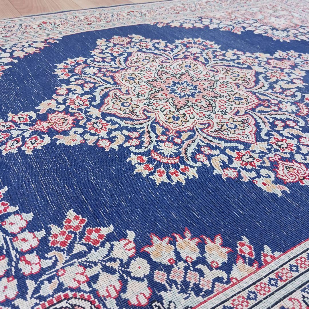 Y2756 トルコ絨毯 カイセリ シルク100% 手織り 135×91㎝