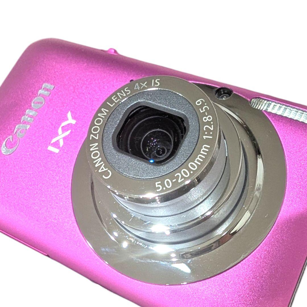 美品 動作確認済 防水ケース付 CANON IXY 210F デジカメ ピンク
