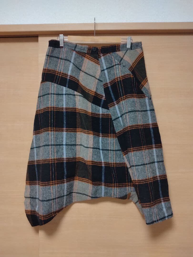 Y's ウールチェックサルエルパンツ　ワイズ　LIMIfeu　ヨウジヤマモト