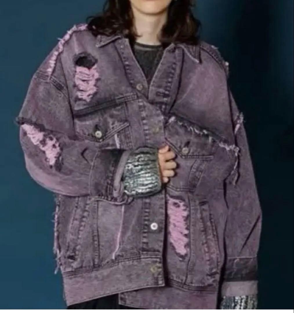 メゾンスペシャル クラッシュデニムブルゾン