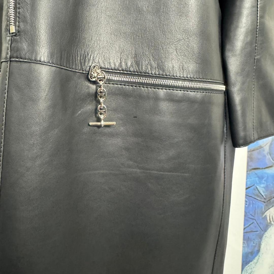 美品 HERMES シェーヌダンクル 34 レザーワンピース