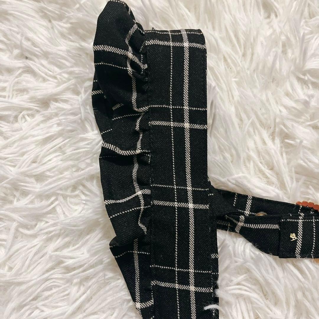 【LIZLISA 】レースアップサスペンダー付スカパン チェック