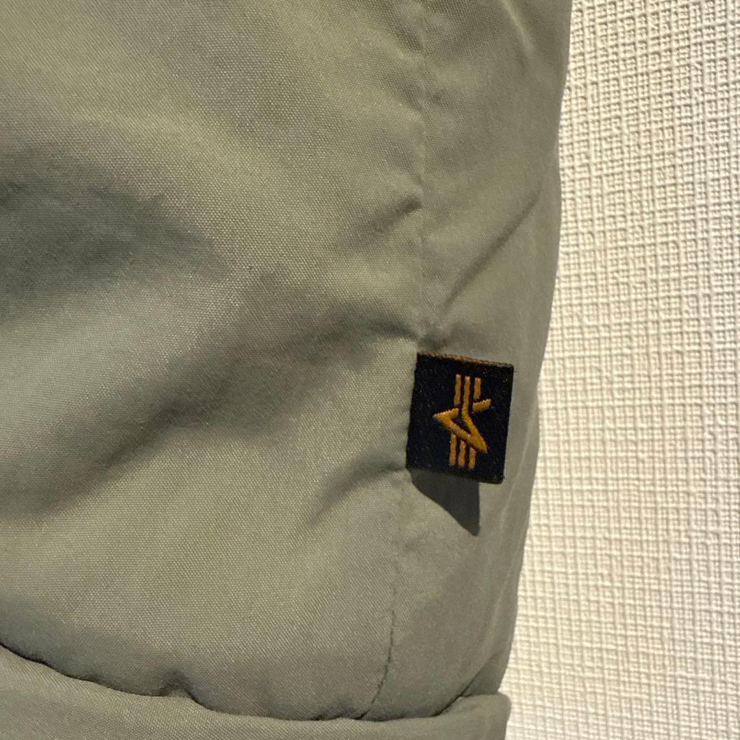 level7 アルファ　ミリタリーダウンジャケット カーキ　プリマロフト