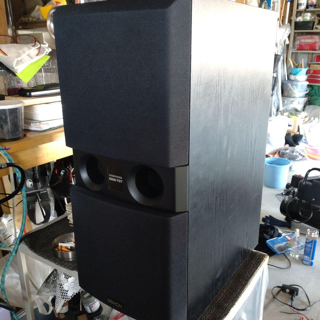DENON DSW-707 サブウーファー ブラック動作品