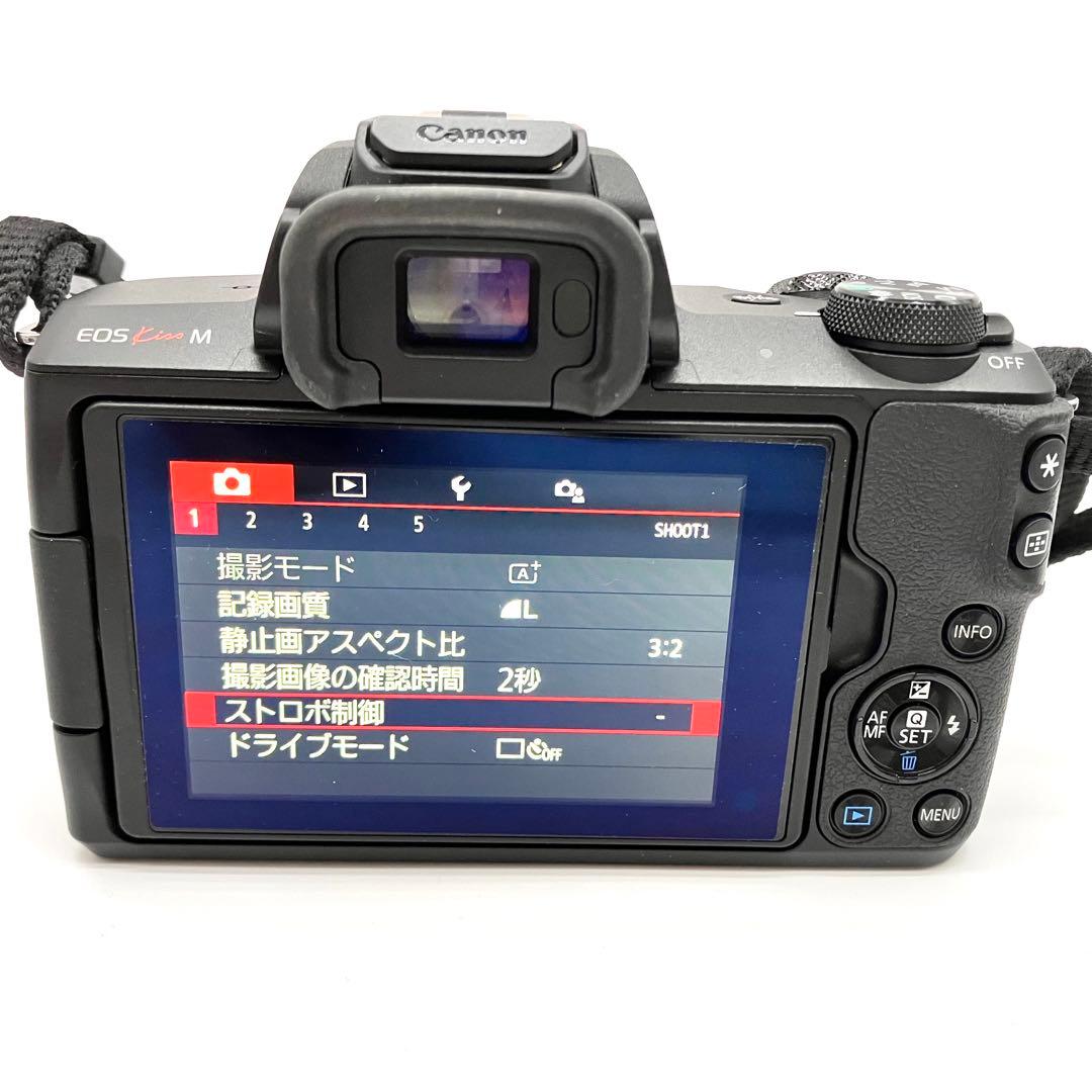 Wi-Fi対応♪ Canon EOS Kiss M ブラック 15-45mm