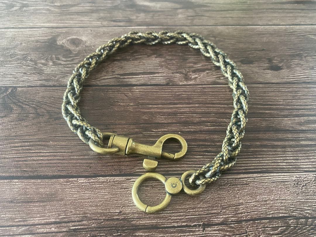 ボッテガヴェネタ　ウォレットチェーン 真鍮編み込みbottega veneta