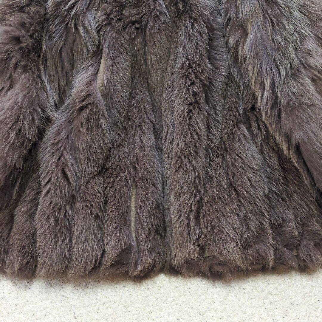 1-49【高級毛皮】フォックスファーコート　ボリューム