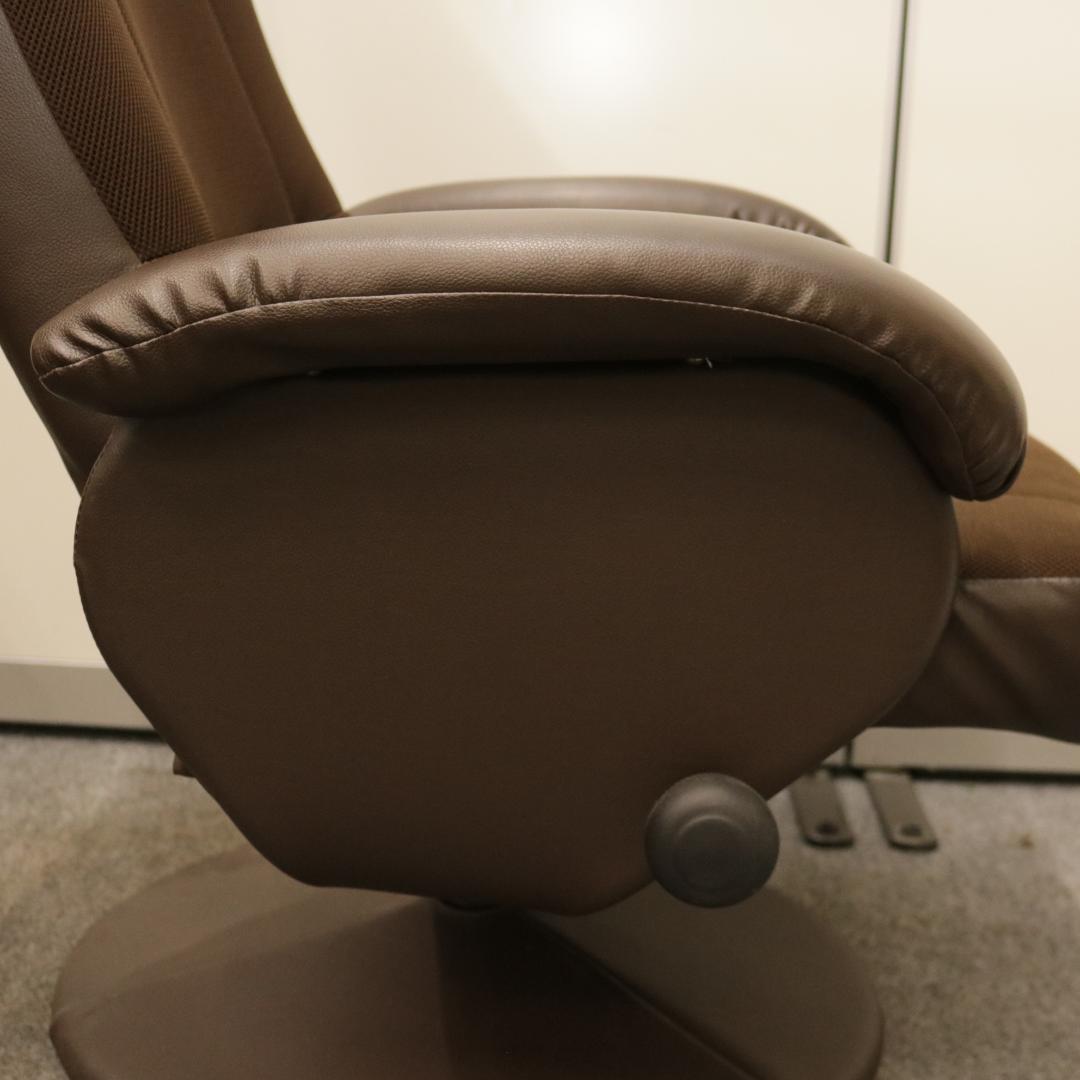 ニトリ パーソナルチェア Dメッシュ ブラウン オットマン付き