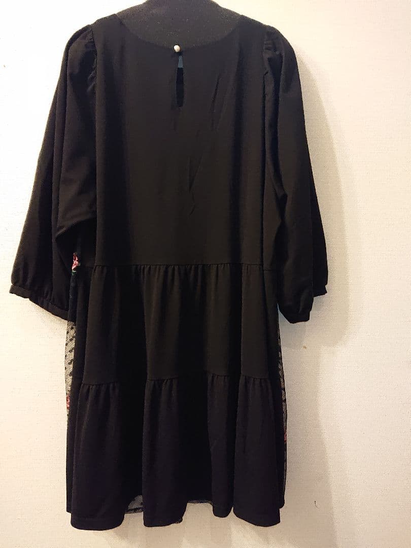 ローズティアラ 46 七分袖 チュニック ブラックカラー