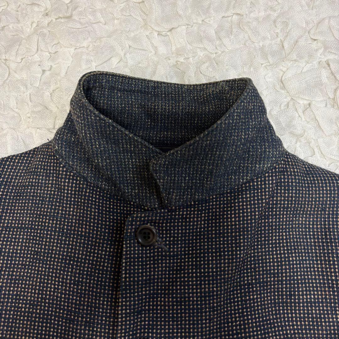 美品 45r コットンツイードのジャケット インディゴ