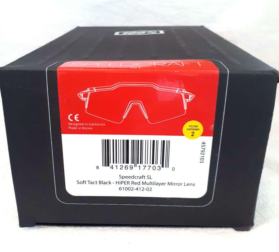 100％ Speedcraft SL ブラック ワンハンドレッド サングラス