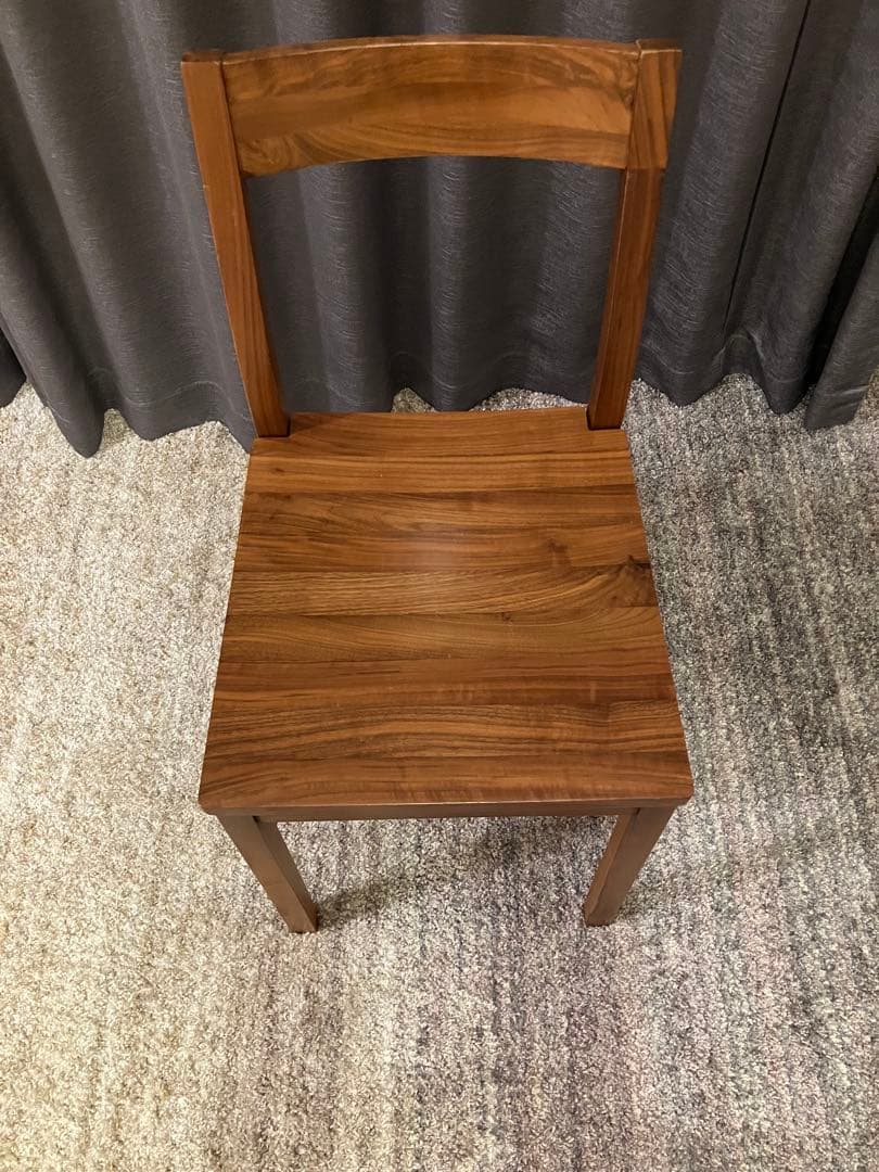 無印良品　無垢材チェア　ウォールナット　2脚セット　椅子のみ