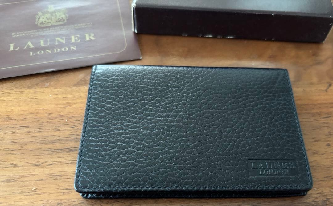 LAUNER ブラック 名刺入れ レザー
