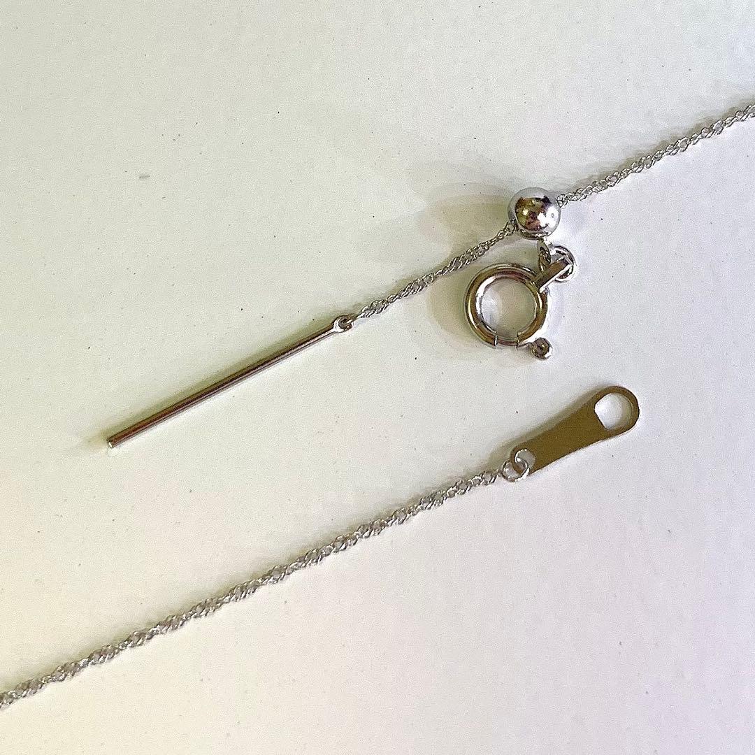 未使用★Pt950 スクリューチェーンネックレス 日本製 プラチナ 白金 白銀色