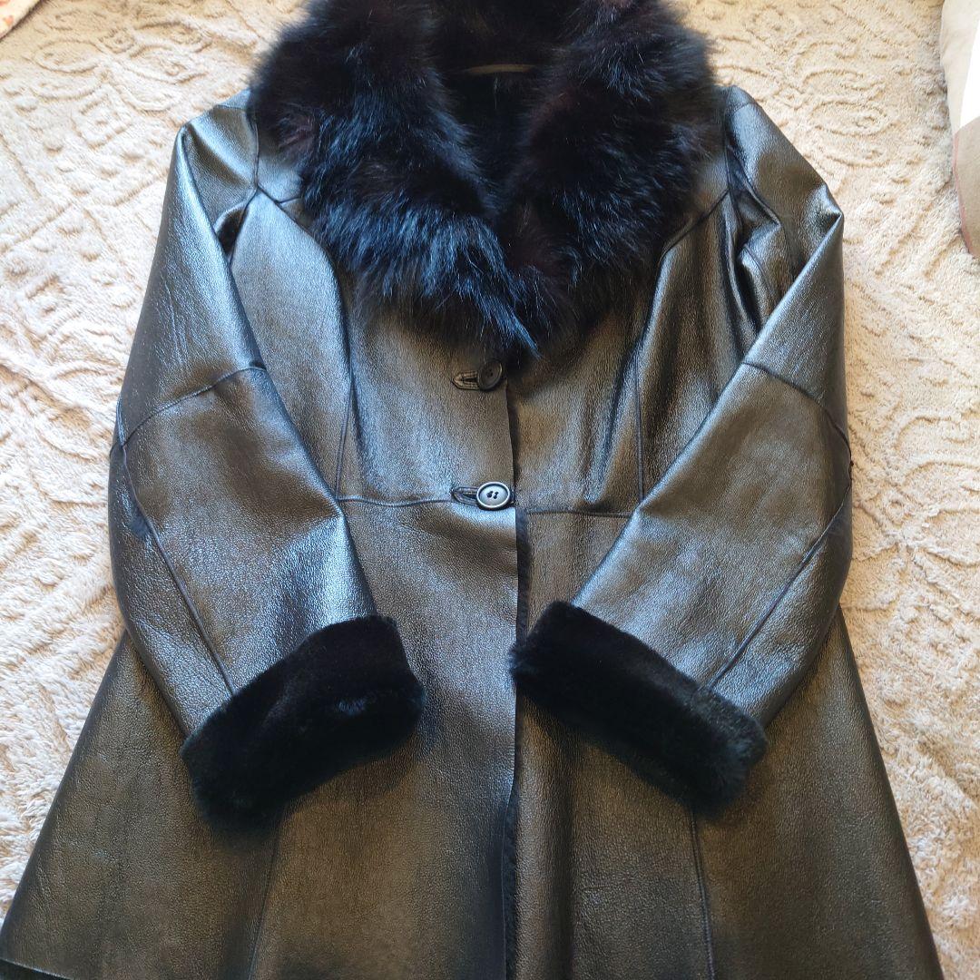 Y*5様 良品　Ines et Marechal リアルファーコート　ブラック