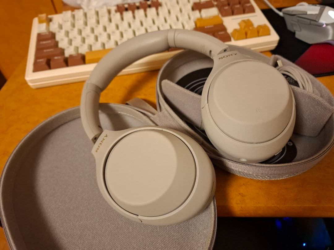 SONY WH-1000XM4 ワイヤレスヘッドホン グレー ケース付き