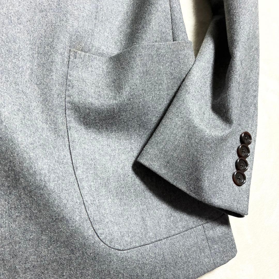 【美品】J.CREW☆カノニコ☆ウールジャケット☆ライトグレー☆フランネル生地☆