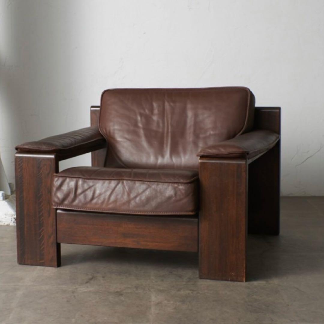 レオラックスleolux　オランダ　北欧　ヴィンテージ　アームソファ　オーク材