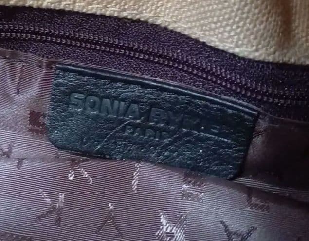 ソニアリキエル　オレンジクリスタル装飾パーティーバッグ　35×18×8cm