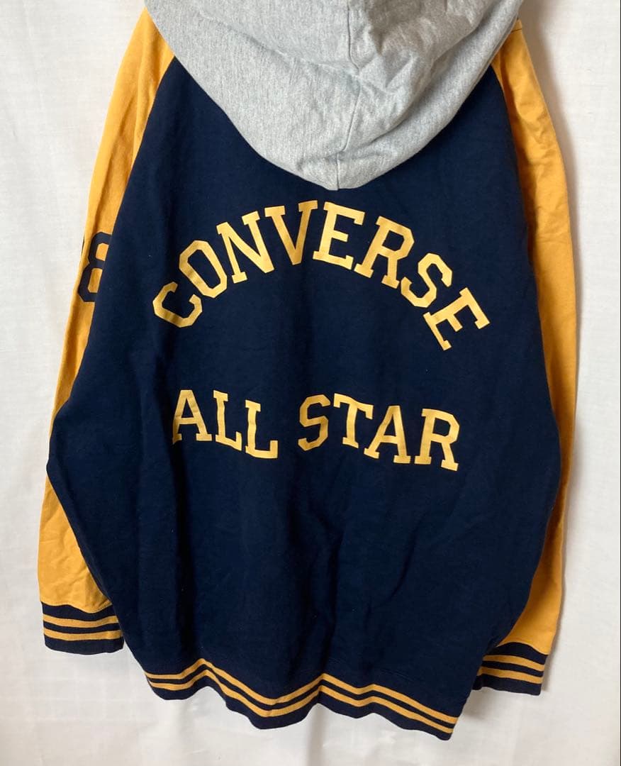 CONVERSEでかロゴ フード付きスウェットスタジャン5Lビッグサイズ