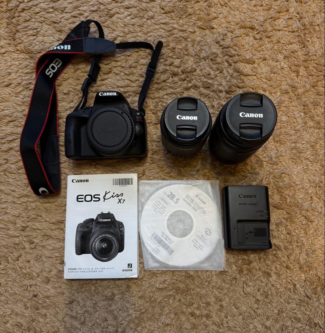 Canon EOS Kiss X7 一眼レフカメラ 2レンズセット