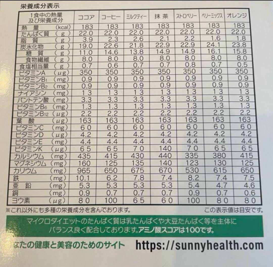 マイクロダイエット　抹茶　14食