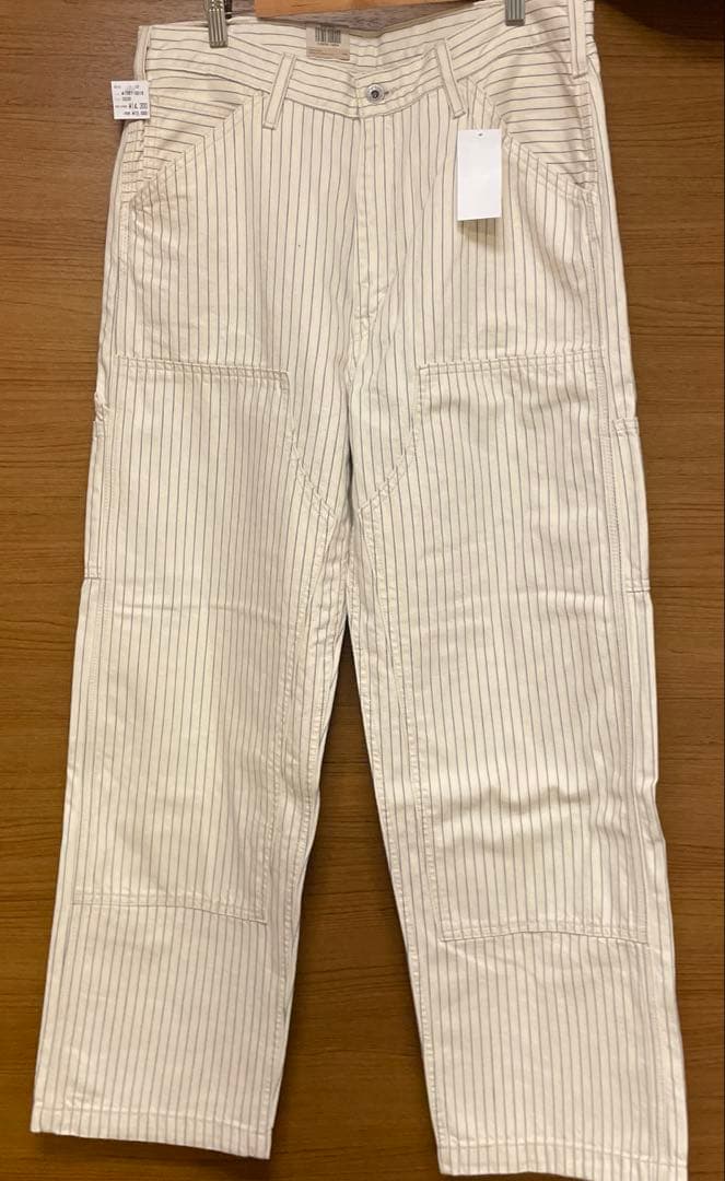 リーバイス 568 LOOSE ストレート ダブルニー ピンストライプW33 ①