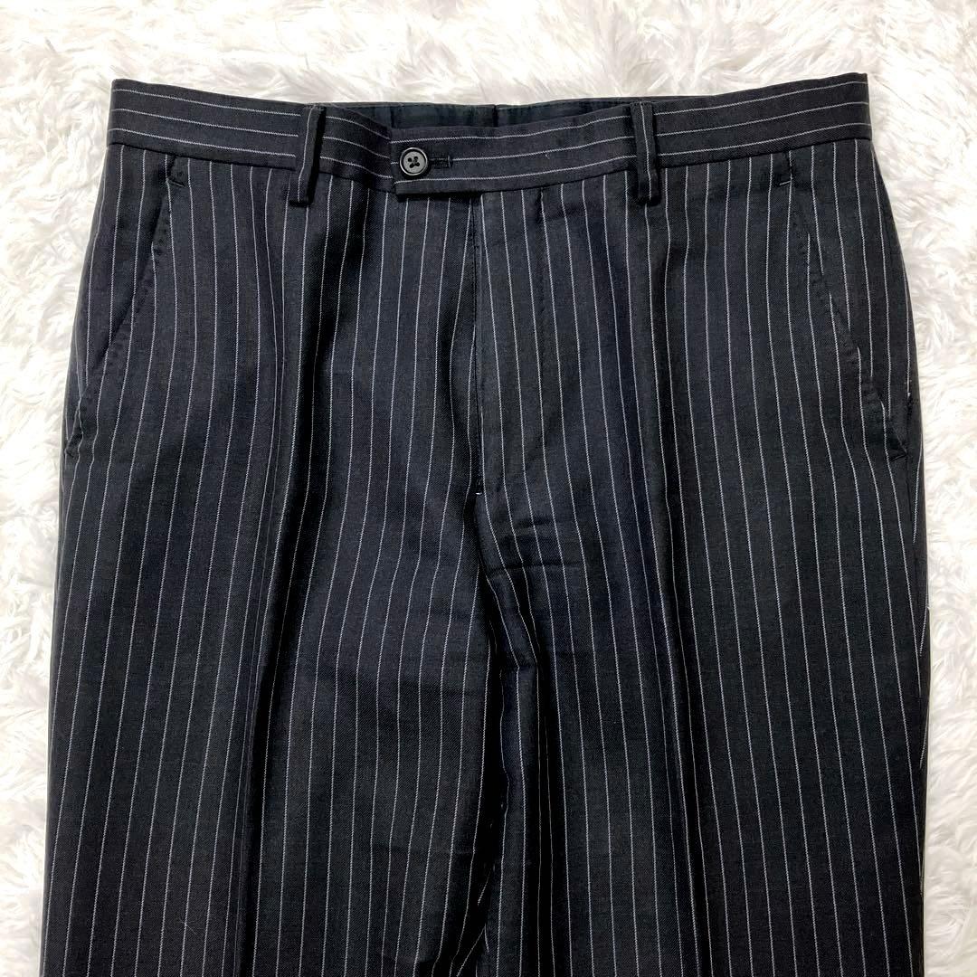 PaulSmith LONDON　スーツ　セットアップ　3ピース　ストライプ　黒