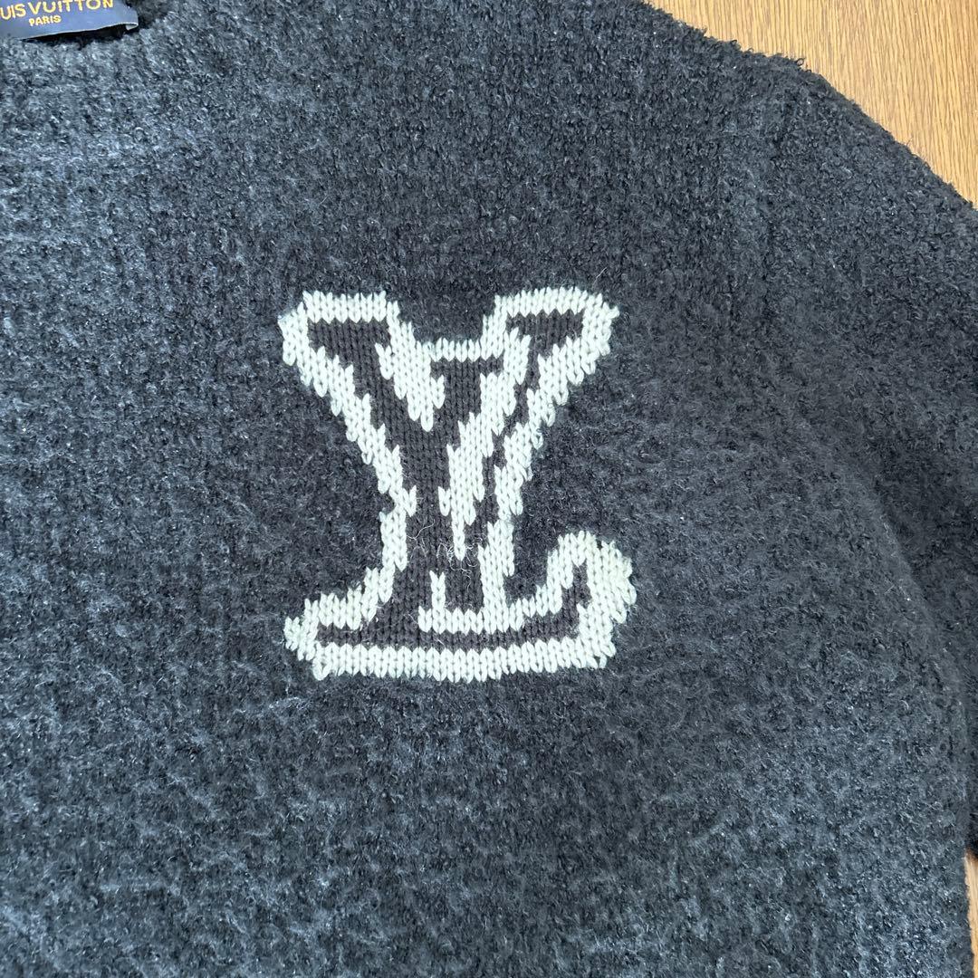 LOUIS VUITTON ルイヴィトン LV インターシャ クルーネック L