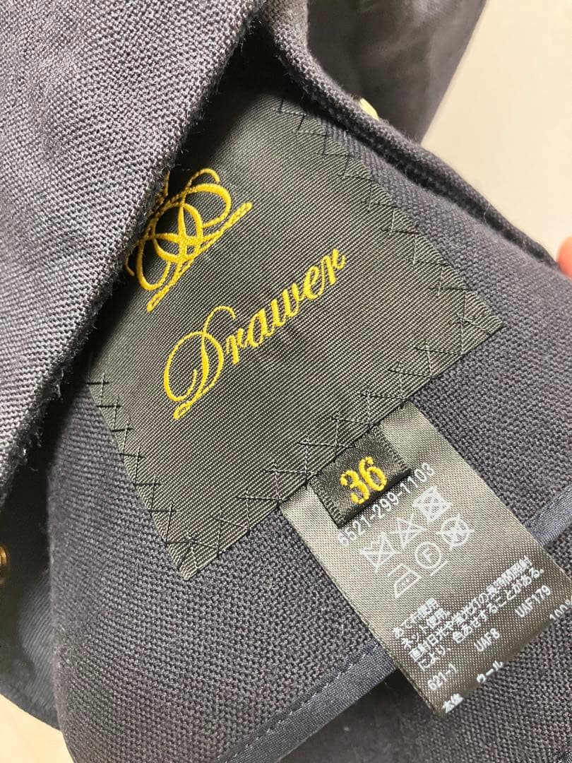 2023 Drawerドゥロワー FALL1 ウールオックスケヌキ ベスト　ジレ