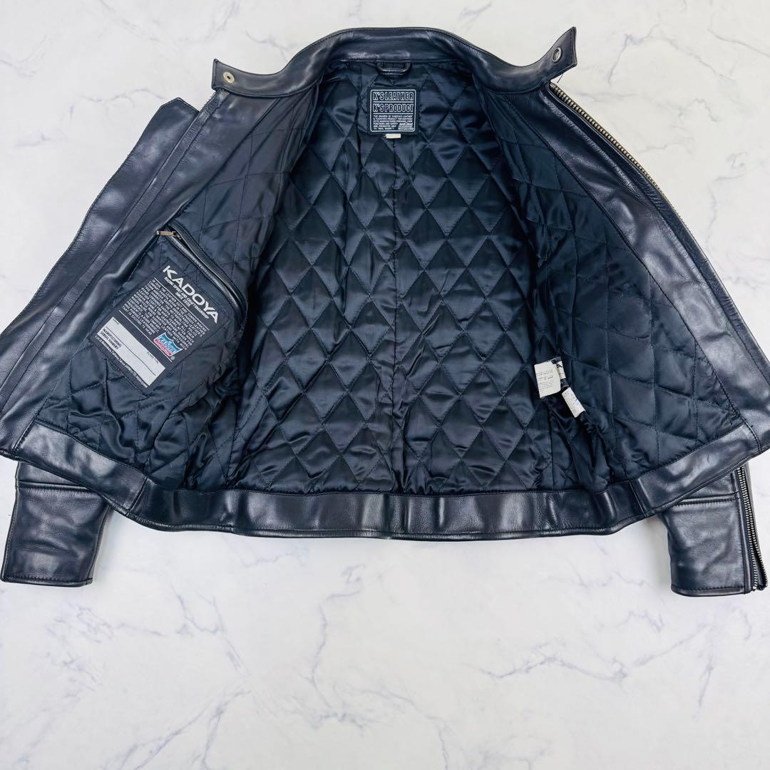 カドヤ　シングルライダース　レザージャケット　牛革