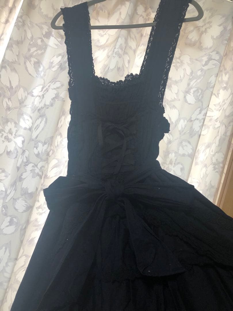 ベイビーザスターズシャインブライト　シャーリングプリンセスジャンパースカート　黒