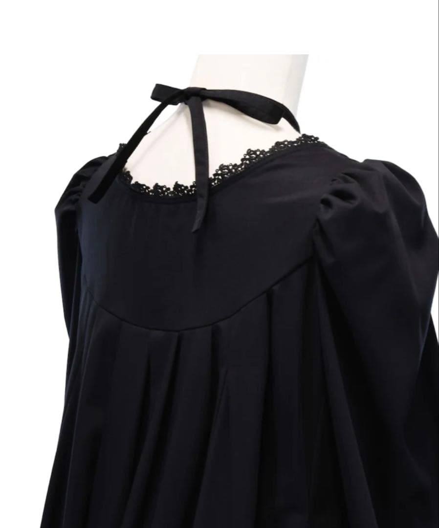 sheglit クロスリボンフレアワンピース　アトリエボズ　ブラック