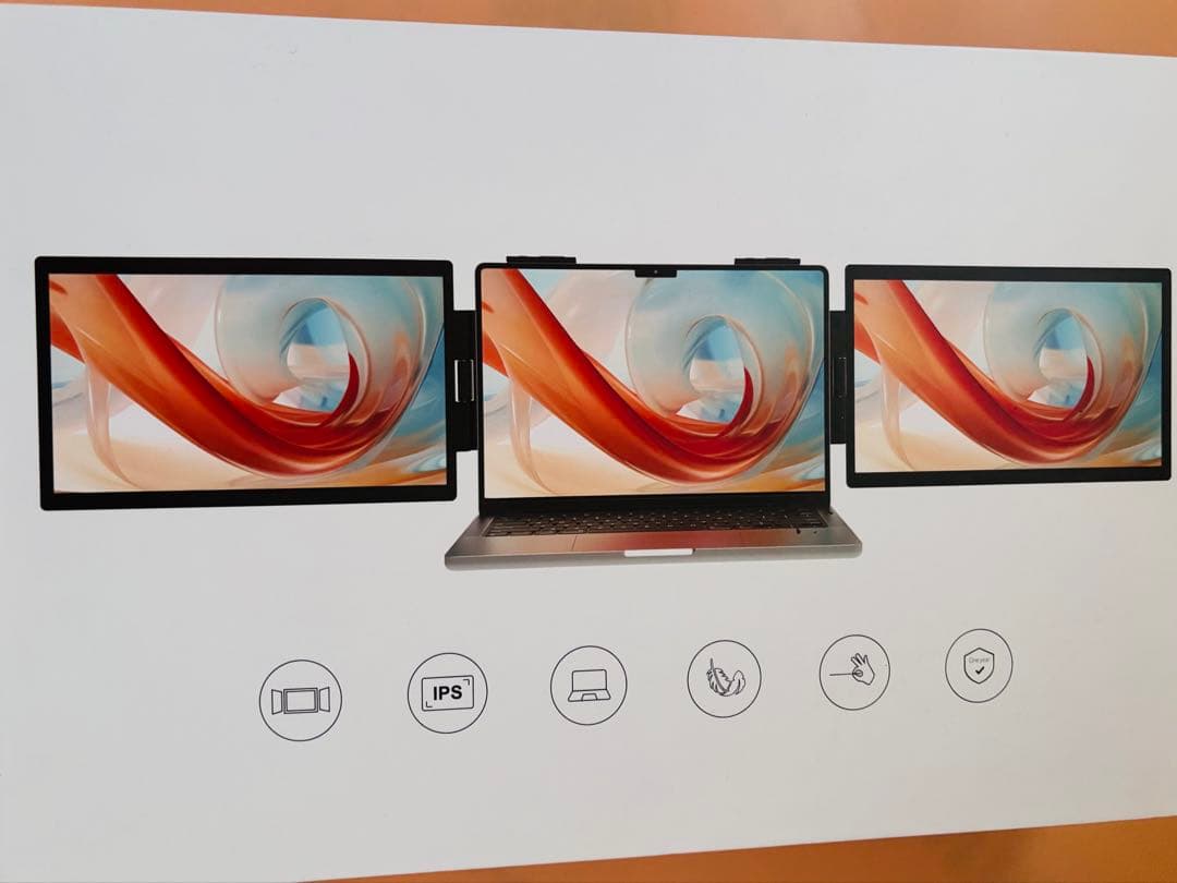 未使用★ KEEPTIME デュアルディスプレイ フルHD（1920×1080）