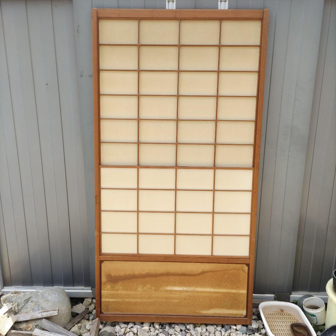 雪見障子　障子　建具　昭和レトロ　古民家　４枚組　リフォーム