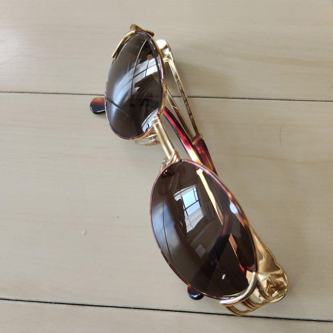 【美品】FENDI フェンディ ゴールドフレーム ブラウンレンズ サングラス