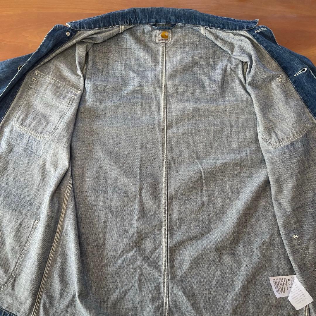 ★carhartt ミシガンコート　カバーオール デニム　L★ チョアコート